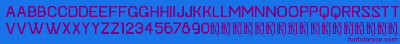 KhFaygtSp Font – Purple Fonts on Blue Background