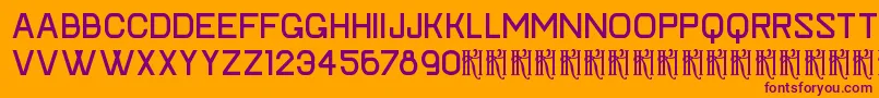 KhFaygtSp Font – Purple Fonts on Orange Background