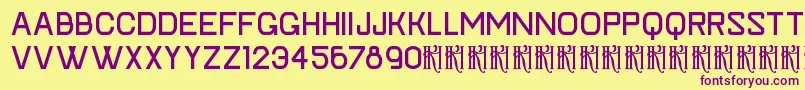 KhFaygtSp Font – Purple Fonts on Yellow Background