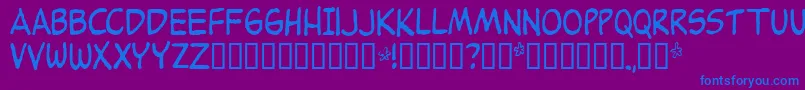 Шрифт Peanuts – синие шрифты на фиолетовом фоне