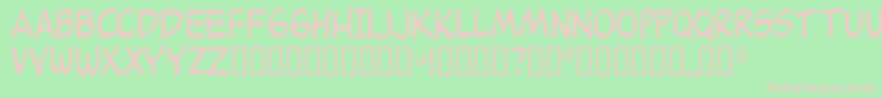 Peanuts Font – Pink Fonts on Green Background