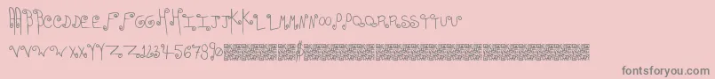Easyromance Font – Gray Fonts on Pink Background