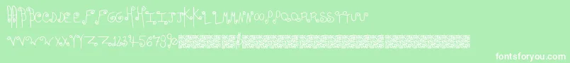 Easyromance Font – White Fonts on Green Background