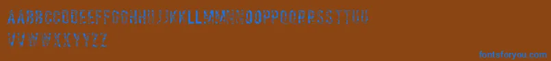 Salvagetype Font – Blue Fonts on Brown Background
