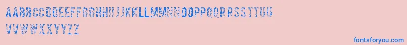 Salvagetype Font – Blue Fonts on Pink Background