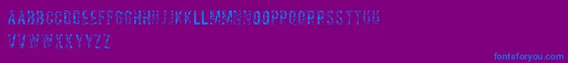 Salvagetype Font – Blue Fonts on Purple Background