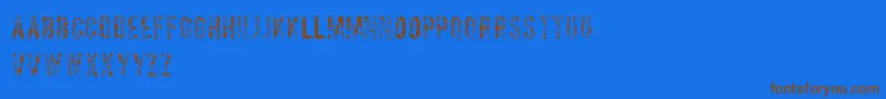 Salvagetype Font – Brown Fonts on Blue Background