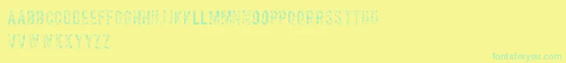 Salvagetype Font – Green Fonts on Yellow Background