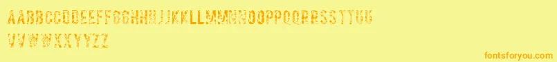 Salvagetype Font – Orange Fonts on Yellow Background
