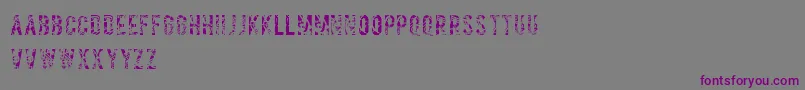フォントSalvagetype – 紫色のフォント、灰色の背景