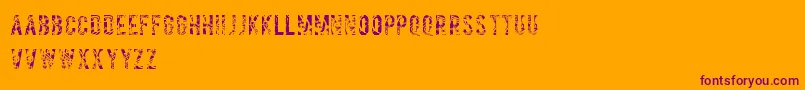 Salvagetype Font – Purple Fonts on Orange Background