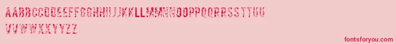 Salvagetype Font – Red Fonts on Pink Background
