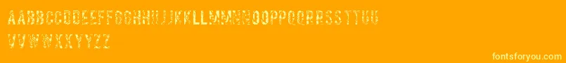 Salvagetype Font – Yellow Fonts on Orange Background