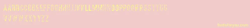 Salvagetype Font – Yellow Fonts on Pink Background