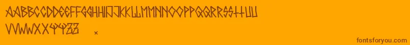 Шрифт Metalero80 – коричневые шрифты на оранжевом фоне