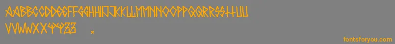 Police Metalero80 – polices orange sur fond gris