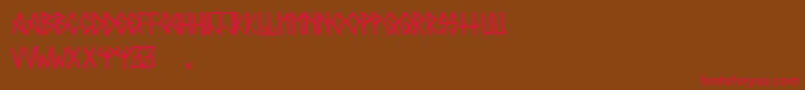 Metalero80 Font – Red Fonts on Brown Background