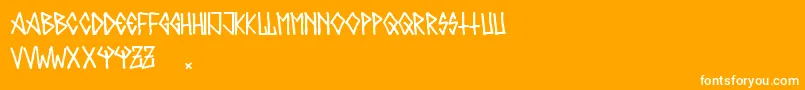 Metalero80 Font – White Fonts on Orange Background