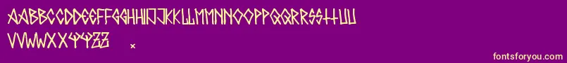 Metalero80 Font – Yellow Fonts on Purple Background