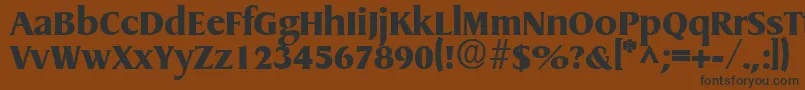 GriffonExtrabold Font – Black Fonts on Brown Background