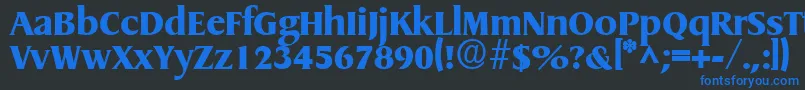 GriffonExtrabold Font – Blue Fonts on Black Background
