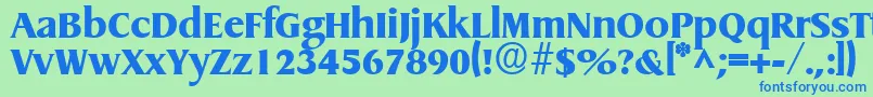 フォントGriffonExtrabold – 青い文字は緑の背景です。