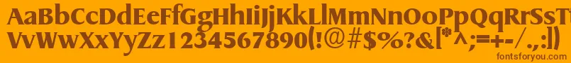 Шрифт GriffonExtrabold – коричневые шрифты на оранжевом фоне