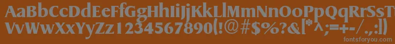 GriffonExtrabold Font – Gray Fonts on Brown Background