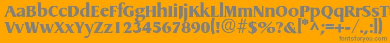 GriffonExtrabold Font – Gray Fonts on Orange Background