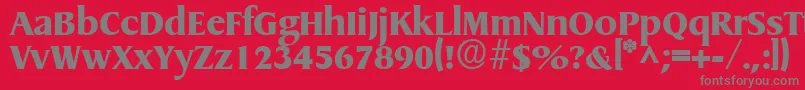 GriffonExtrabold Font – Gray Fonts on Red Background