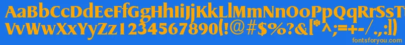 GriffonExtrabold Font – Orange Fonts on Blue Background