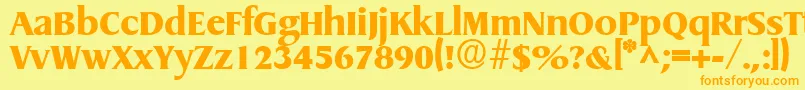 GriffonExtrabold Font – Orange Fonts on Yellow Background