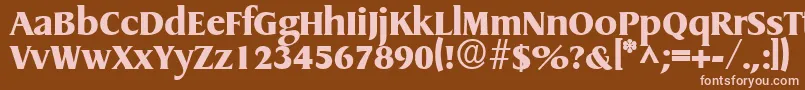 フォントGriffonExtrabold – 茶色の背景にピンクのフォント