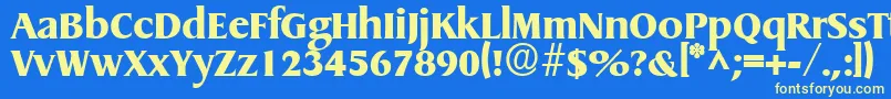 GriffonExtrabold Font – Yellow Fonts on Blue Background