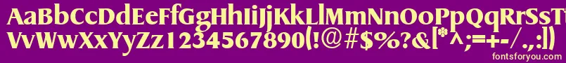 GriffonExtrabold Font – Yellow Fonts on Purple Background