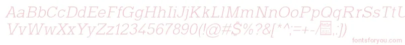 TyposlabLightItalicDemo Font – Pink Fonts on White Background