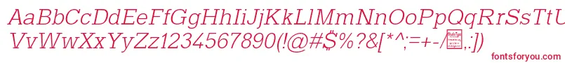 TyposlabLightItalicDemo Font – Red Fonts