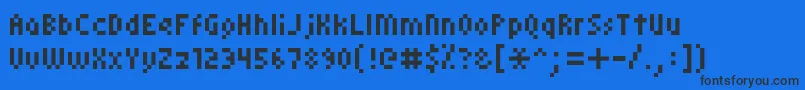 Kroeger0557 Font – Black Fonts on Blue Background