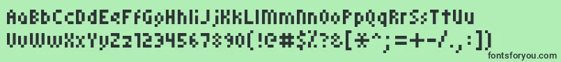 Kroeger0557 Font – Black Fonts on Green Background