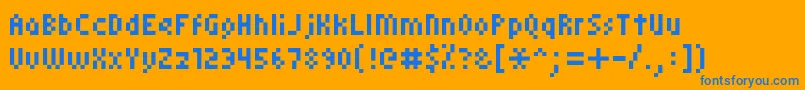 Kroeger0557 Font – Blue Fonts on Orange Background