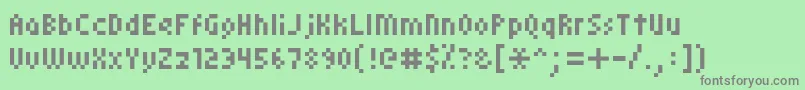 Kroeger0557 Font – Gray Fonts on Green Background