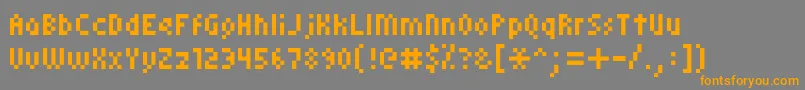 Kroeger0557 Font – Orange Fonts on Gray Background
