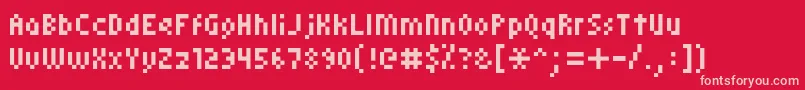 Kroeger0557 Font – Pink Fonts on Red Background