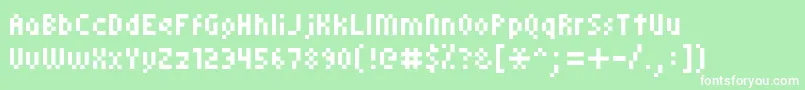 Kroeger0557 Font – White Fonts on Green Background