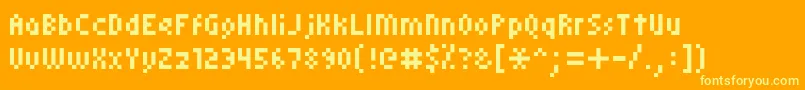 Kroeger0557 Font – Yellow Fonts on Orange Background