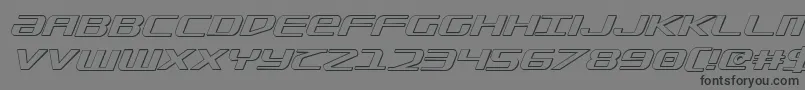 Sdf3DItalic Font – Black Fonts on Gray Background