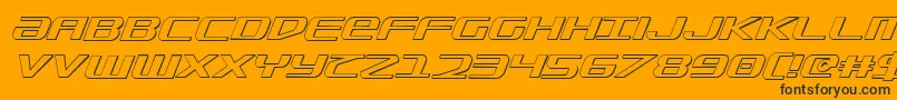 Sdf3DItalic Font – Black Fonts on Orange Background