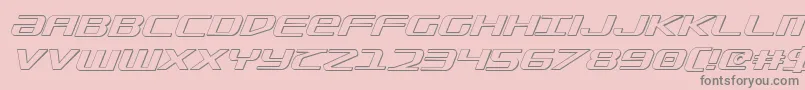 Sdf3DItalic Font – Gray Fonts on Pink Background