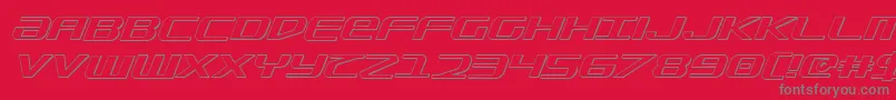 Sdf3DItalic Font – Gray Fonts on Red Background