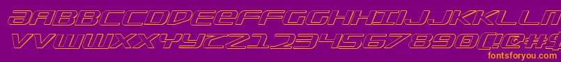 Sdf3DItalic Font – Orange Fonts on Purple Background